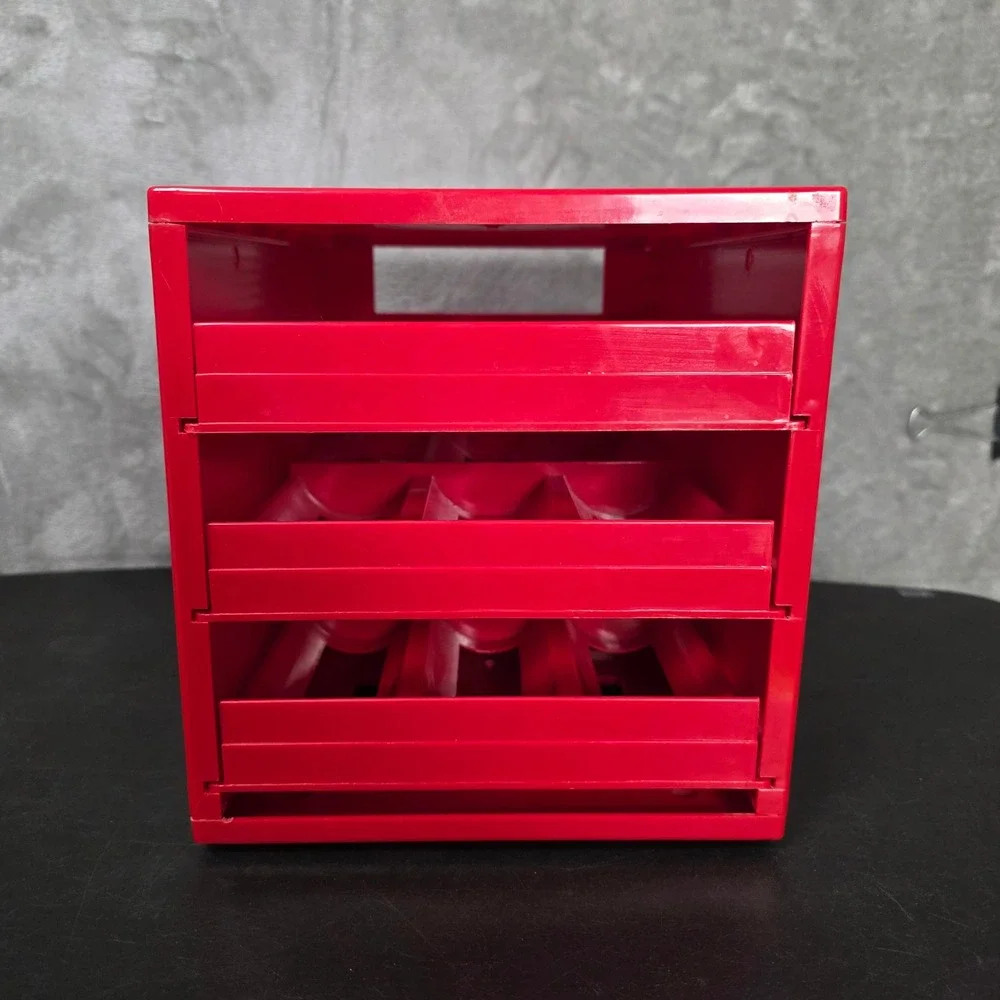 YouCopia SpiceStack 18-Bottle Spice Rack 3-Drawer Red Good Kitchen Utility Meal